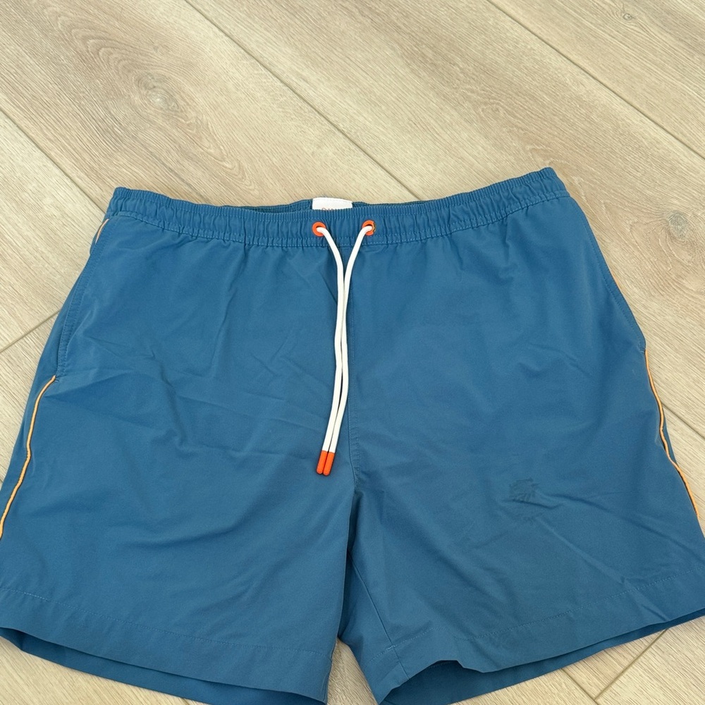 Swims Teal Swim Trunks with Orange Accents